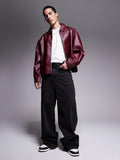 Leather Burgundy Unisex Jacket