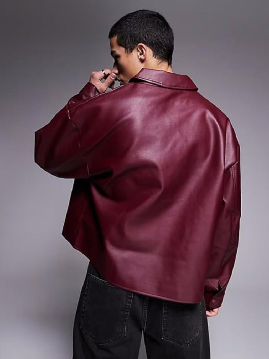 Leather Burgundy Unisex Jacket