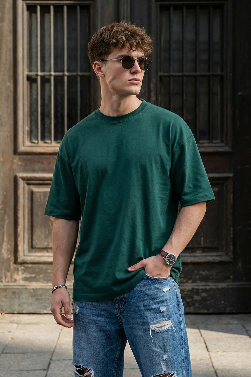 Olive Green Oversized Unisex T-Shirt