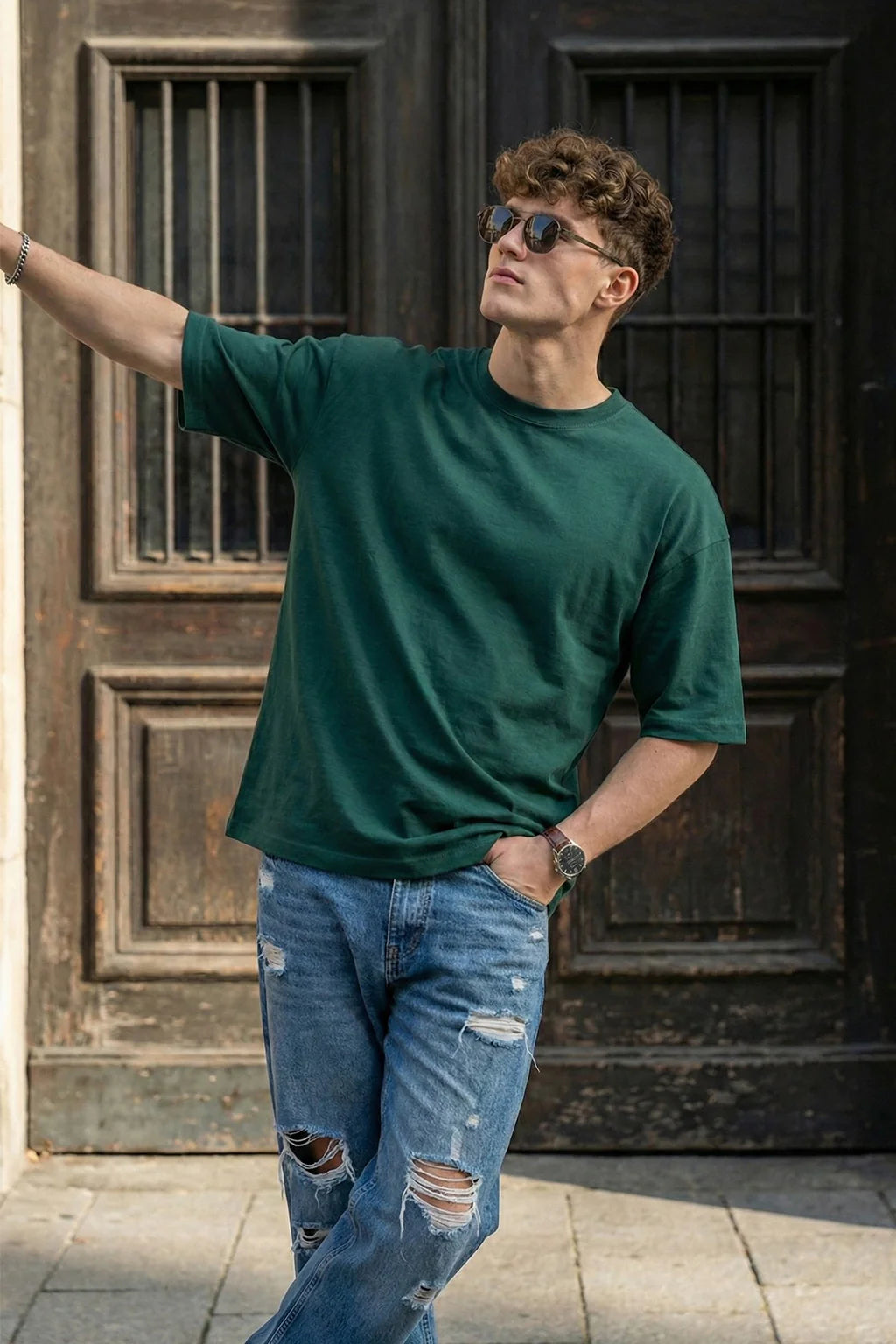 Olive Green Oversized Unisex T-Shirt