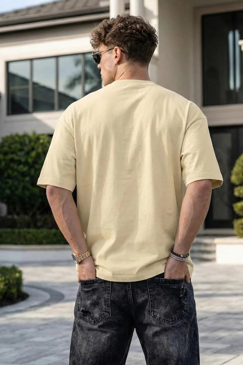 Beige Oversized Unisex T-Shirt