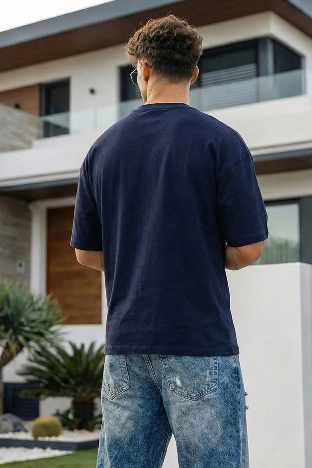 Navy Blue Oversized Unisex T-Shirt