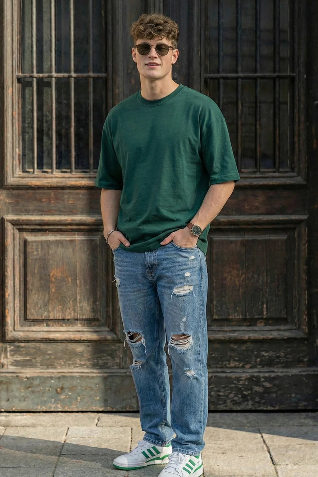 Olive Green Oversized Unisex T-Shirt